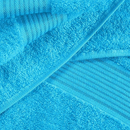Elvana Home Cotton 2 Pack Oversized Bath Towel Set 28x55 inches, Large Bath Towels, Ultra Absorbant Compact Quickdry & Lightweight Towel, Ideal for Gym Travel Camp Pool - Turquoise Blue