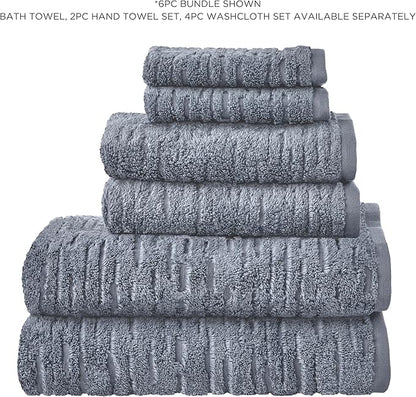 SKL Home CloudSoft Cotton Luxury 2-Piece Hand Towel Set, Smoke Blue
