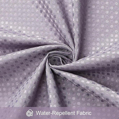 3 in 1 Extra Long Purple Shower Curtain Set-72 W x 84 H, Lavender Waffle and PEVA Liner Set with 12 Stainless Steel Hooks, Waterproof Fabric for Bathroom