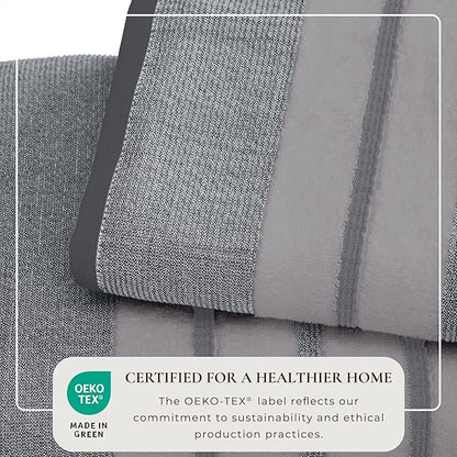 Great Bay Home Decorative Oversized Bath Sheet Set - Luxury Cotton 2 Pack 68x35 Extra Large Towels - Luxurious, Ultra-Soft, Durable Towels for Bathroom Decor (Grey)