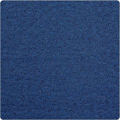 Enkosi Loofah Shower Mat Non-Slip - Anti-Slip Bath Mat for Inside Showers, Tub, Bathtub, Bathroom - Quick Dry PVC with Drain Holes - Cushioned Safety Grip - Secure for Kids and Elderly (Navy 24x24)