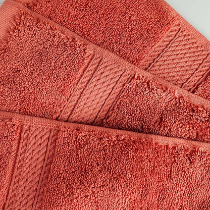 Superior Egyptian Cotton Pile Bath Sheet Set of 2, Ultra Soft Luxury Towels, Thick Plush Essentials, Absorbent Heavyweight, Guest Bath, Hotel, Spa, Home Bathroom, Shower Basics, Coral