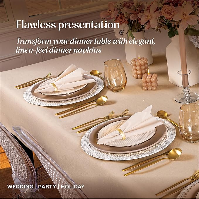5000-Pack Servietto Disposable Linen-Feel Guest Towels - Disposable Cloth-Like Hand Towels - Soft and Absorbent Paper Napkin for Kitchen, Bathroom, Party, Wedding, Or Event