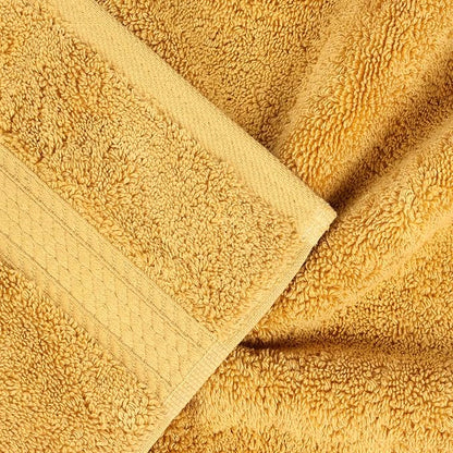 BLUENILEMILLS Madison Egyptian Cotton Towels, Towel Set for Bathroom, Shower, Hotel, Plush, 800 GSM, Highly Absorbent and Ultra-Soft Towels, Bath Essentials, 3 Piece Assorted Towel Set, Gold