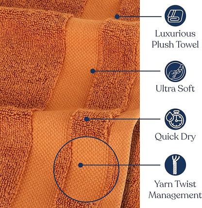 Delara Organic Cotton Luxuriously Plush Bath Sheet | GOTS & Oeko-TEX Certified | Premium Hotel Quality Towels | Feather Touch Technology| 650 GSM Long Staple|Soft, Quick Dry & Ultra-Absorbent 36"x70"
