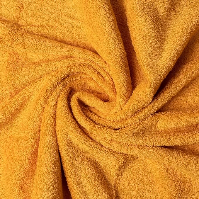 Melissa Linen, Fingertip Towels 4 Pack, 100% Turkish Cotton, Small Hand Towels for Body and Face, 12 x 18 in, Soft and Absorbent, Quick Dry, (Yellow Fingertip Towels)