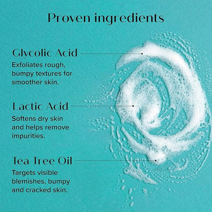 MEDIX Glycolic Acid Exfoliating Body Wash KP Bump Eraser Cleanser + 10% Glycolic Acid Serum 2PC Skin Care Set | AHA Exfoliant Body Wash + Serum Refine & Soften Dead Dry Skin, Bumps, & Wrinkles, 2PC