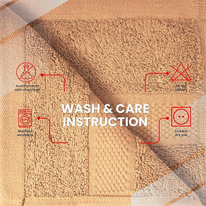 Infinitee Xclusives Luxury Wash Cloths for Showering [13x13] – 100% Cotton Washcloths [Pack of 12], Soft and Absorbent Face Towels for Bathroom Wash Clothes, Gym, and Spa (Cosmic Sand)