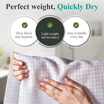 Korean Exfoliating Washcloth – Exfoliating Shower Towel Body Scrub Cloth for Deep Cleansing, Dead Skin Removal & Smooth Skin (Fresh Green – Deep Exfoliation)