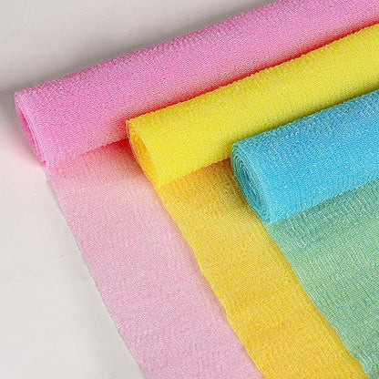 ARCH&M Japanese Beauty Skin Cloth (3 Pack) | Exfoliating Towel & Korean Body Scrubber for a Spa-Like Experience at Home (Navy-Blue x 3)