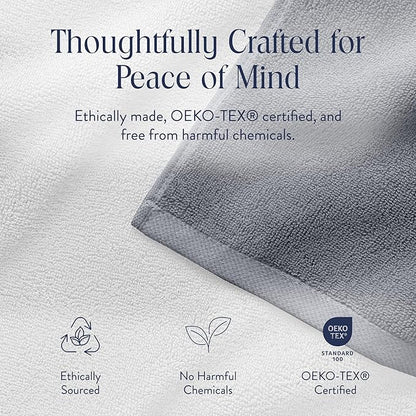 Brooklinen Super-Plush Turkish Cotton Bath Sheets - Set of 2 - Cotton, 820 GSM, Highly Absorbent, Machine Washable, Perfect for Home & Bathroom (40" x 65", Slate Grey)