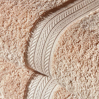 Christy Renaissance 6 Piece Beige Towel Set | 100% Egyptian Cotton | Luxury Bathroom Towels | Soft and Super Absorbent | 675 GSM | 2 Bath Sheet 2 Bath 2 Hand | Driftwood