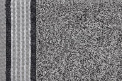 CASA COPENHAGEN He & She 4 Pieces Large Bath Towel Set- Pine Grey + Grey Violet, 550 GSM, Designed in Denmark Made of Soft Egyptian Cotton for Bathroom, Kitchen & Shower