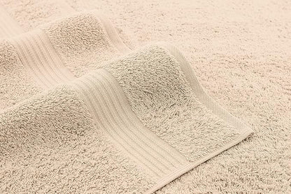 American Veteran Towel, Hand Towels for Bathroom Set of 4, 100% Cotton Turkish Hand Towel Sets, Soft Hand Face Towels, Beige Hand Towels