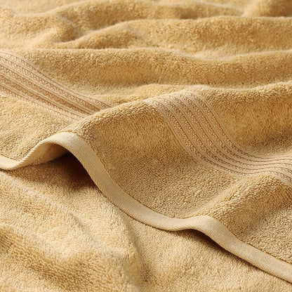 Superior Egyptian Cotton 2-Piece Bath Sheet Towel Set, Oversized Body Towels For Adults And Kids, Large Towel For Bath, Shower, Guest Bathroom, Spa, Gym, Resort, Essentials, Airbnb, Gold