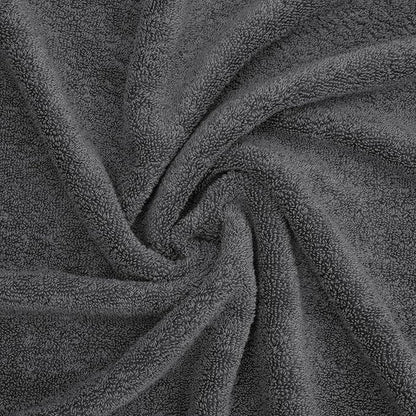 American Soft Linen Salem 100% Cotton Turkish 4 Piece Bath Towels for Bathroom, 600 GSM Soft Absorbent Quick Dry Bath Towel Set, Dark Gray