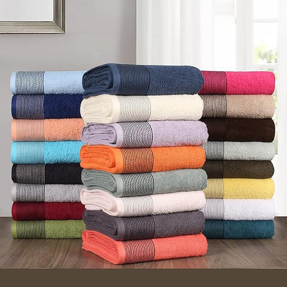 Belizzi Home 100% Cotton Ultra Soft 6 Pack Towel Set, Contains 2 Bath Towels 28x55 inch, 2 Hand Towels 16x24 inch & 2 Washcloths 12x12 inch, Compact Lightweight & Highly Absorbant - Charcoal Grey