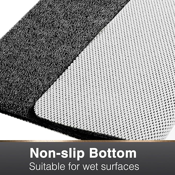 Asvin Soft Textured Bath, Shower, Tub Mat, 47x16 Inch, Phthalate Free, Non Slip Comfort Bathtub Mats with Drain, PVC Loofah Bathroom Mats for Wet Areas, Quick Drying