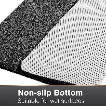 Asvin Soft Textured Bath, Shower, Tub Mat, 47x16 Inch, Phthalate Free, Non Slip Comfort Bathtub Mats with Drain, PVC Loofah Bathroom Mats for Wet Areas, Quick Drying