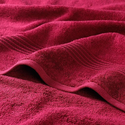 Superior Egyptian Cotton 9-Piece Towel Set, Assorted Towels for Home Bathroom, Guest Bath Decor Essentials, Includes 3 Bath, 3 Hand, 3 Face Towels/Washcloths, Quick Dry, Absorbent - Burgundy