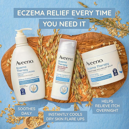 Aveeno Eczema Therapy Daily Moisturizing Body Cream for Sensitive Skin, Soothing Eczema Relief Cream, Colloidal Oatmeal & Ceramide for Dry & Itchy Skin, Steroid- & Fragrance-Free, 7.3 oz