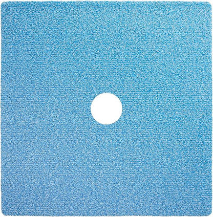 Enkosi Loofah Shower Mat with Drain Hole – Cushioned Anti-Slip Square Bath Mat for Showers, and Bathroom Floors – Textured PVC, Non Slip Safety Pad for Walk-in Stalls and Wet Areas (27x27 Aqua Blue)
