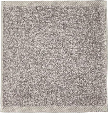 Amazon Basics Cotton Washcloths, Quick-Dry, 12" x 12", 12-Pack, Platinum