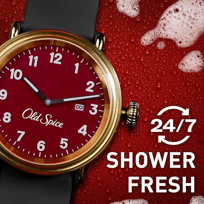 Old Spice Refreshing Body Wash for Men, 3X Defense, 24/7 Shower Fresh with Long Lasting Scent, Red Collection, Swagger with Cedarwood Scent, 24 oz (Pack of 2)