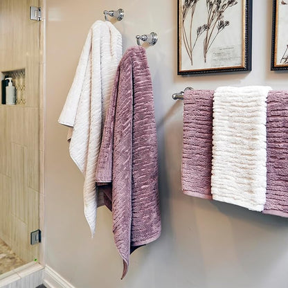 SKL Home CloudSoft Cotton Luxury 4 Pc Bath Towel Set, Plum