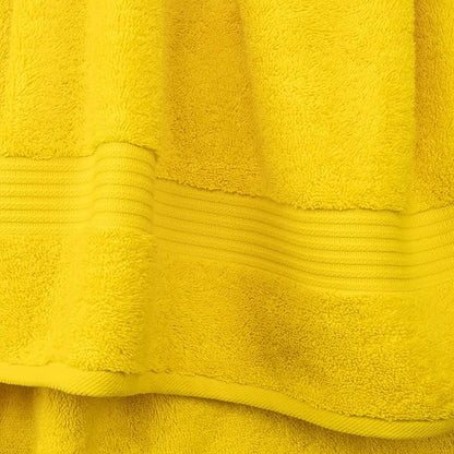 Cotton Paradise 100% Cotton Turkish Washcloth Set for Bathroom, 4 Piece Soft Absorbent Small Hand Face Towels Wash Rags, Yellow