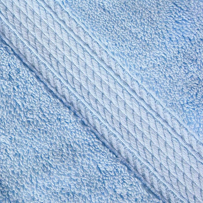 Superior Egyptian Cotton Pile Bath Sheet Set of 2, Ultra Soft Luxury Towels, Thick Plush Essentials, Absorbent Heavyweight, Guest Bath, Hotel, Spa, Home Bathroom, Shower Basics, Light Blue