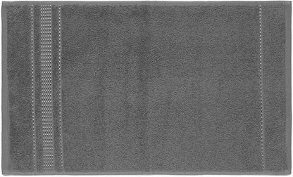 Melissa Linen, Fingertip Towels 4 Pack, 100% Turkish Cotton, Small Hand Towels for Body and Face, 12 x 18 in, Soft and Absorbent, Quick Dry, (Dark Grey Fingertip Hand Towels)