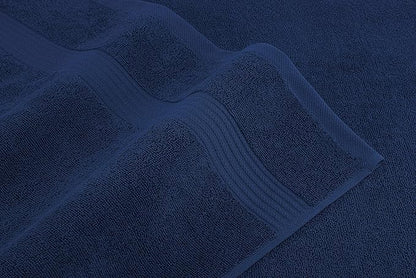 American Veteran Towel, 6 Piece Towel Set for Bathroom, 100% Cotton Turkish Bathroom Towels, 2 Bath Towels 2 Hand Towels 2 Washcloths, Navy Blue