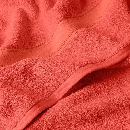 Superior Egyptian Cotton Pile 6 Piece Towel Set, Includes 2 Bath, 2 Hand, 2 Face Towels/Washcloths, Ultra Soft Luxury Towels, Thick Plush Essentials, Guest Bath, Spa, Hotel Bathroom, Coral