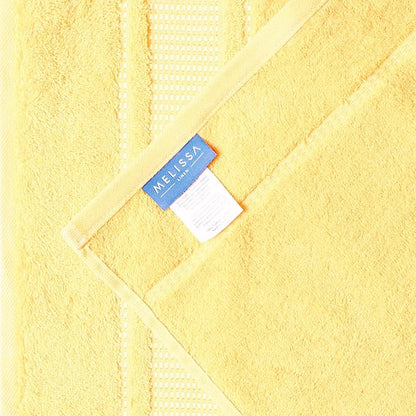 Melissa Linen 8 Piece Bath Towel Set, 2 Bath, 2 Hand, 4 Fingertip Towels - 100% Turkish Cotton, Absorbent, Quick Dry, Durable & Soft - Light Yellow