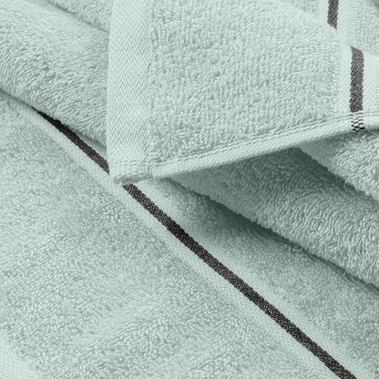 MyOwn Ultra Soft 6 Pack Cotton Towel Set, Contains 2 Bath Towels 28x55 inch, 2 Hand Towels 16x24 inch & 2 Wash Coths 12x12 inch, Ideal Everyday use, Compact & Lightweight - Sea Green