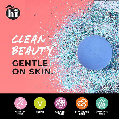 Hi Peach Layne Ocean Air Bath Bombs 12-Pack (3.5 oz Each) – Vegan, Clean Beauty Spa Gifts for Women & Kids, Fun Fizzing Bath Bombs for Girls