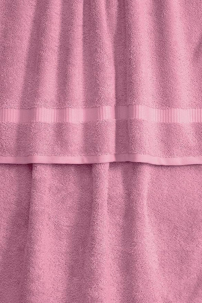 SALBAKOS 100% Turkish Cotton Hand Towel Set of 6 16x30 inch | Heirloom Quality | Hotel & Spa Collection | Ultra Soft, Super Absorbent, Long Lasting Hand Towels | Made in Turkey (Rose, 6 Hand Towels)