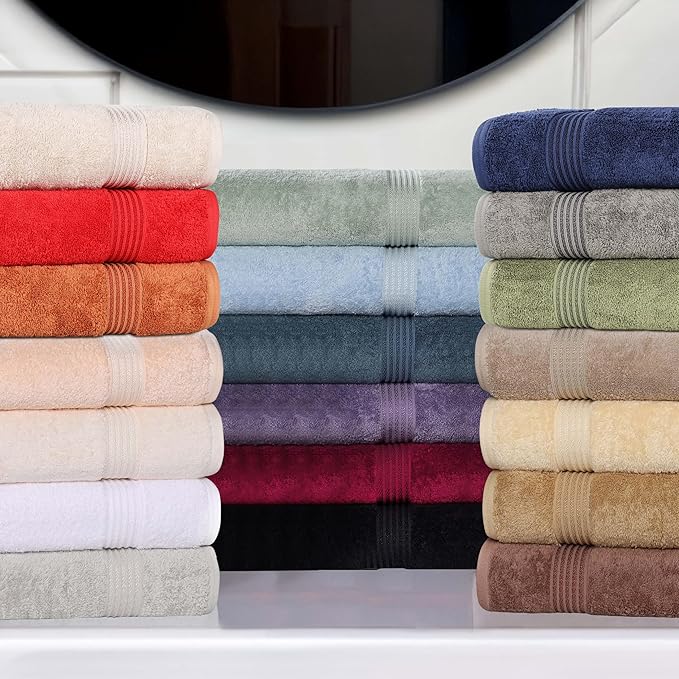 Superior Egyptian Cotton 10-Piece Face Towel Set , Small Towels For Facial, Spa, Quick Dry, Absorbent Towels, Bathroom Accessories, Guest Bath, Home Essentials, Washcloth, Airbnb, Royal Purple