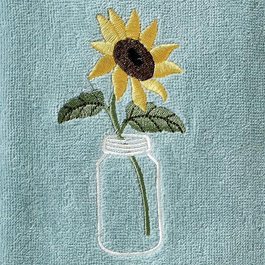 SKL Home by Saturday Knight Ltd. Sunflower in Jar Hand Towel (2-Pack), Aqua