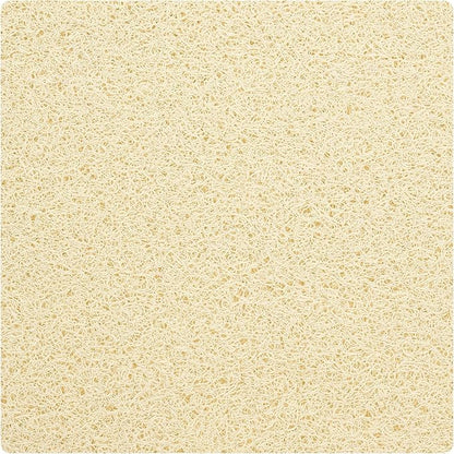 Square Shower Mat - Non Slip Shower Mats for Inside Shower - Extra Large 31x31 Shower Floor Mat Non Slip - Square Bath Mat for Shower - Secure Anti Slip Loofah Shower Bath Mat (31x31 Light Beige)