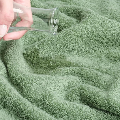 Cotton Paradise 6 Piece Towel Set 100% Cotton Soft Absorbent Turkish Towels for Bathroom 2 Bath Towels 2 Hand Towels 2 Washcloths Sage Green Towel Set
