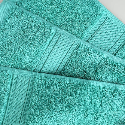 Superior Egyptian Cotton Pile 8 Piece Towel Set, Includes 2 Bath, 2 Hand, 4 Face Towels/Washcloths, Ultra Soft Luxury Towels, Thick Plush Essentials, Guest Bath, Spa, Hotel Bathroom, Turquoise