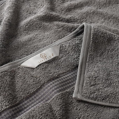 Superior Egyptian Cotton Bath Towel Set, Home Bathroom Towels, Master, Guest Bath, Decor Essentials, Quick Dry, Absorbent, Large Body Towels, Spa, Hotel, Resort, Adult, Kids, Set of 2, Charcoal