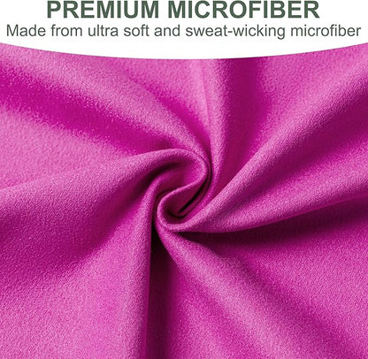 Camping Towel,2 Pack Microfiber Travel Sports Towel,Quick Dry-Super Absorbent-Ultra Compact-Ultra Soft- Lightweight.Suitable for Gym,Yoga,Trip,Beach, Shower, Backpacking,Pool(Purple)