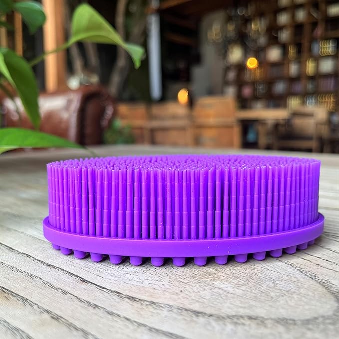 Premium Sensory Brush for Kids or Autism,Soft Silicone Body Scrubber,2 in 1 Sensory Room Occupational Therapy Fidget Brushes,Silicone Loofah,Pets Shower Brush Bath Brushes Shampoo Brush
