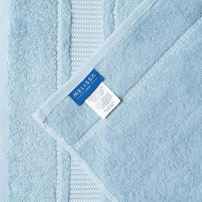 Melissa Linen, 4 Piece Towel Set, 1 Bath Hand 2 Fingertip Towels, 100% Turkish Cotton Towels for Bathroom, Absorbent, Quick Dry, Durable, Shower Towel, Cobalt Blue, Multi Size,(13CBLT1S4)