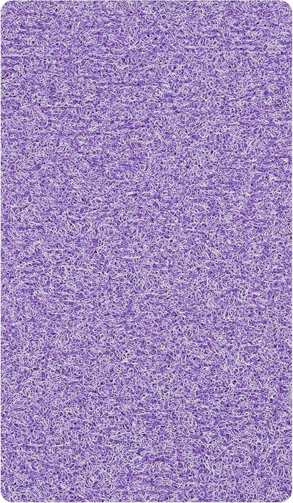 ENKOSI Loofah Non-Slip Shower and Bath Mat - Soft Cushioned Comfort - No Suction Cups for Smooth or Textured Tubs - Fast Draining - Safety for Bathroom, Family, Kids, and Elderly (24x16 Purple)