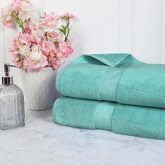 BLUENILEMILLS BNM 800 GSM Premium Quality Egyptian Cotton Bath Sheet Set, 2-Piece Highly Absorbent Sheets for Bathroom & Shower, Hotel & Spa Quality Lush, Durable Quick Dry