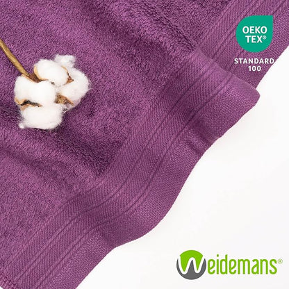 100% Cotton Washcloths Set 13” x 13” | Plum Towels | Set of 12 Ultra Soft and Highly Absorbent Washcloths Sets for Bathroom, Gym, Hotel, Spa | Machine Washable Face Towel
